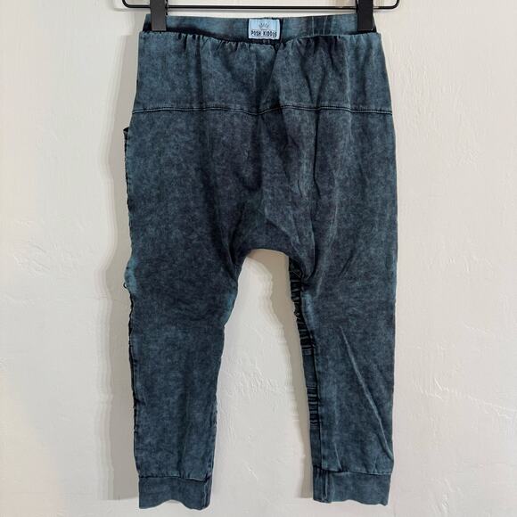 Posh Kiddos Blue Acid Wash Biker Pants Size 7 - Picture 6 of 6